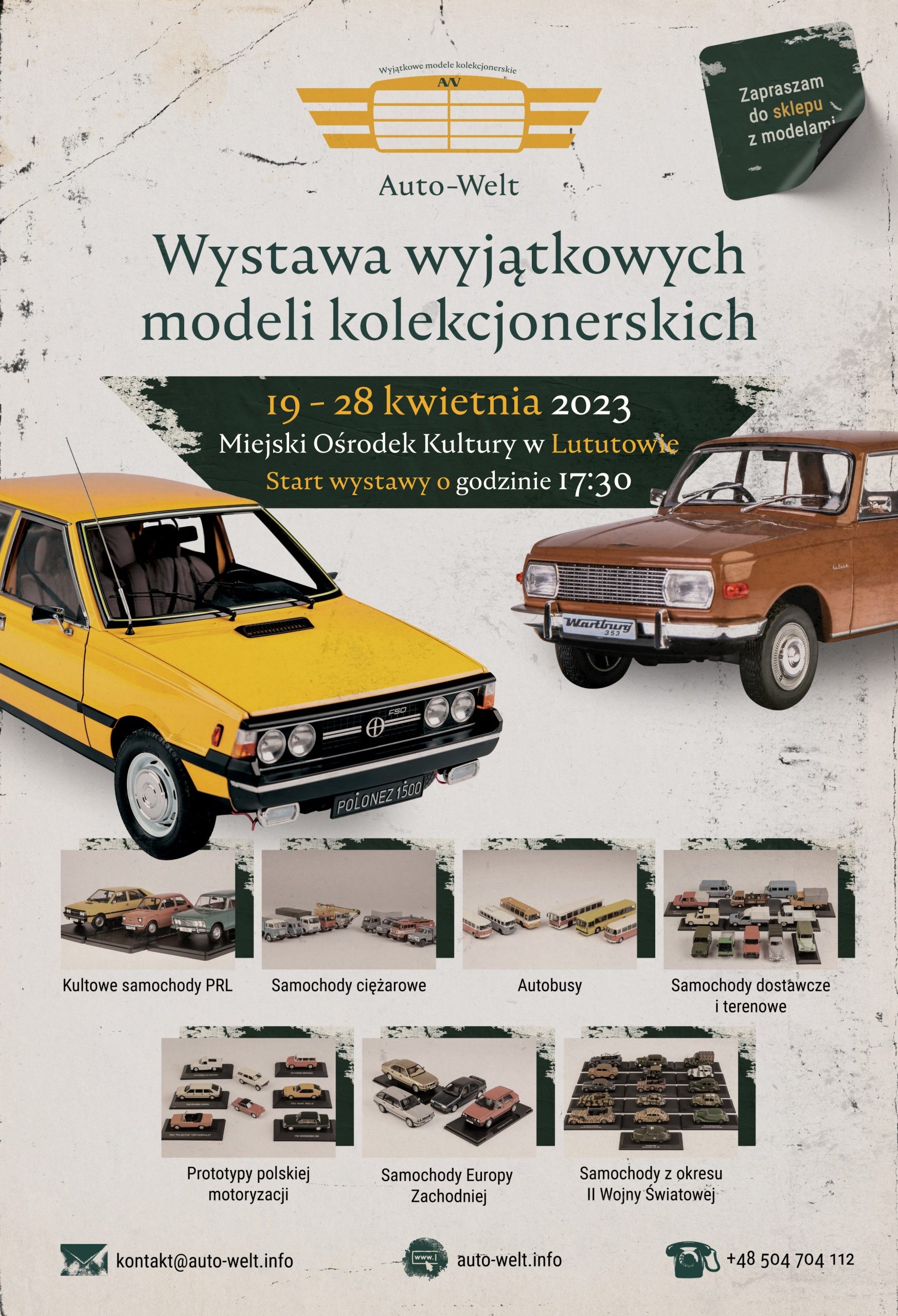 Plakat_100x68cm_RGB-Wystawa Wyjątkowych Modeli Kolekcjonerskich w Miejskim Ośrodku Kultury w Lututowie Wystawa Wyjątkowych Modeli Kolekcjonerskich w Miejskim Ośrodku Kultury w Lututowie